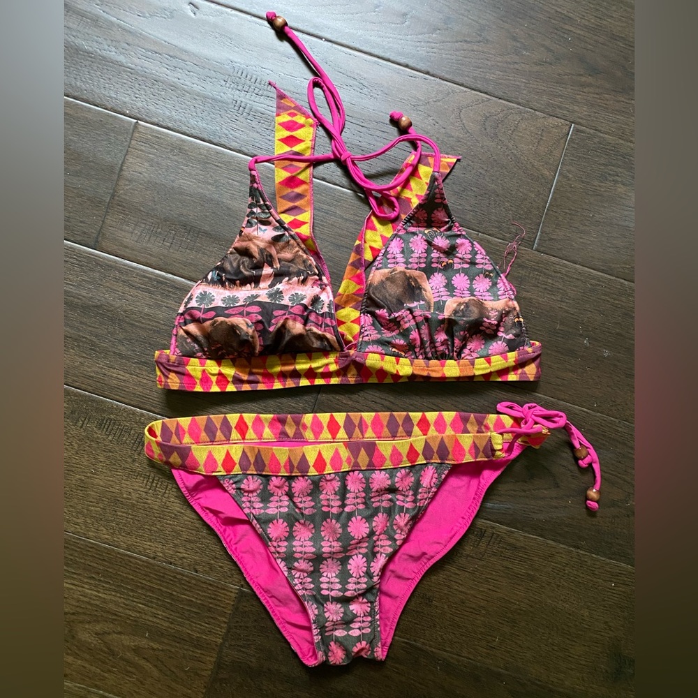 Aaron Chang reversible bikini EUC L